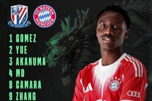 拜仁世界队vs申花U19队首发公布，中国三名球员均先发